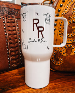 R&R Branded Tumbler+Handle
