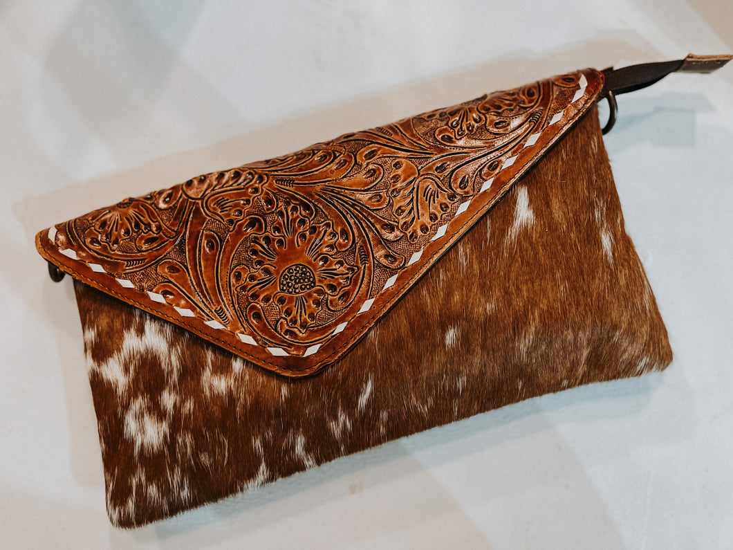 Genuine Cowhide and Leather Cross Body